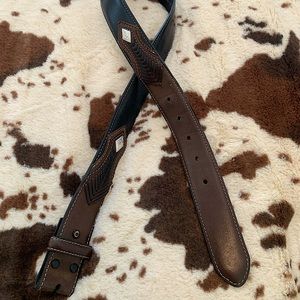 nocona leather western belt